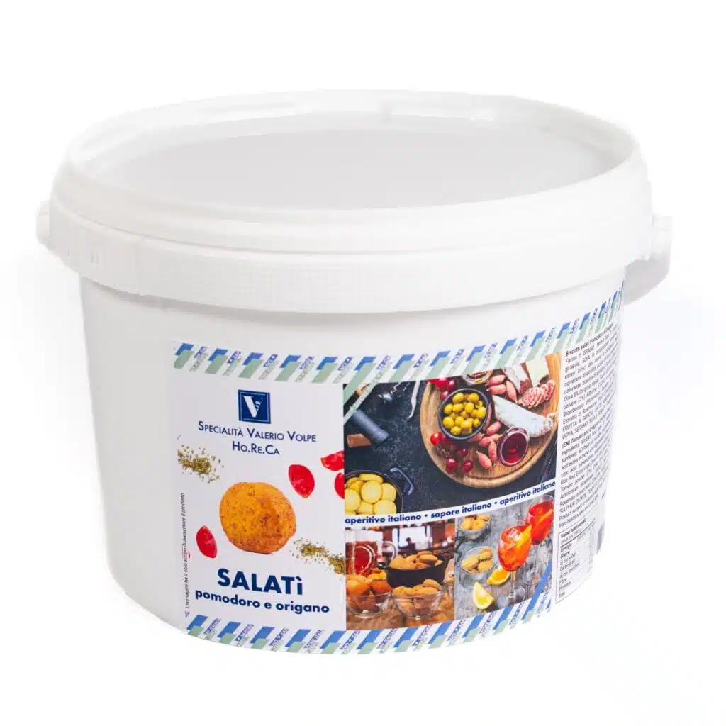 Secchietto di Salatì, Biscotti Salati per l'Ho.Re.Ca perfetto per i tuoi aperitivi o come accompagnamento a piatti gustosi